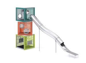 Игровой комплекс KUB 3шт с туннельной горкой НЖ