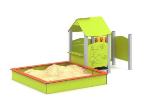 Песочница 1500*1500мм с игровым модулем 1500*1500мм с игровым модулем